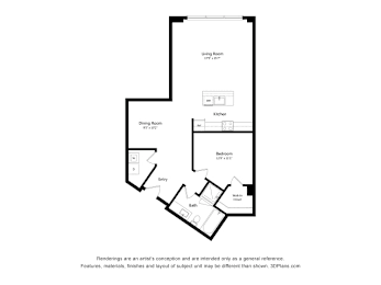 1 bed, 1 bath, 1,080 sqft, $1,495