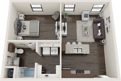 1 bed, 1 bath, 745 sqft, $1,304