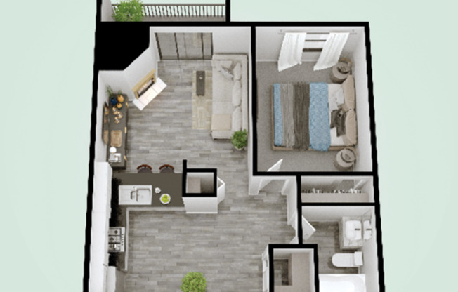 1 bed, 1 bath, 624 sqft, $1,295, Unit 4100-207