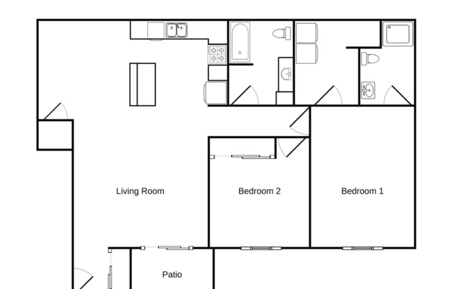 2 beds, 2 baths, 1,286 sqft, $1,455, Unit BS 940-11