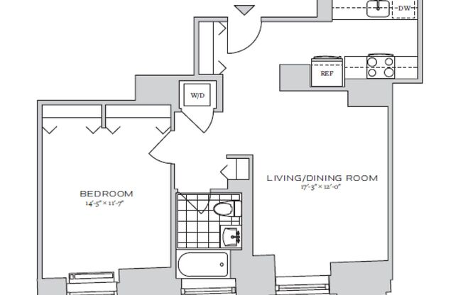 1 bed, 1 bath, 719 sqft, $5,594, Unit 1602