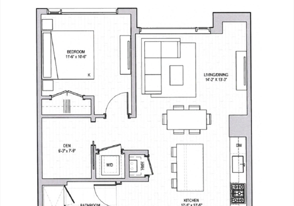 1 bed, 1 bath, 776 sqft, $3,700, Unit 315