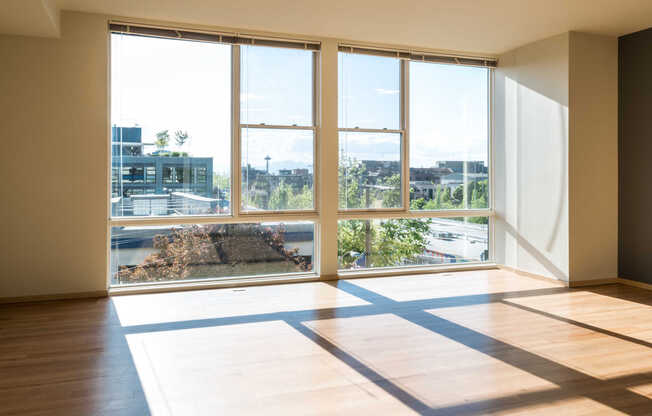 Living Room with Hard Surface Flooring and Floor-to-Ceiling Windows