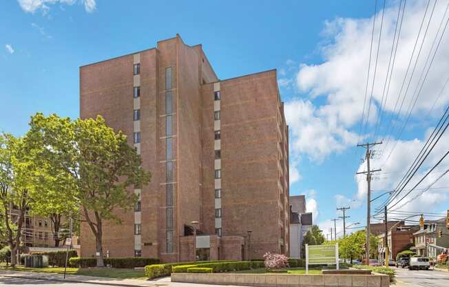 Exterior View Of Highland Plaza Apartments, Pittsburgh PA.