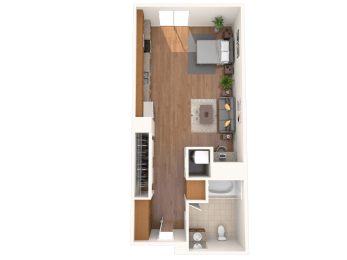 Studio, 1 bath, 510 sqft, $1,995