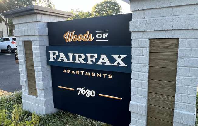 Monument sign at Woods of Fairfax