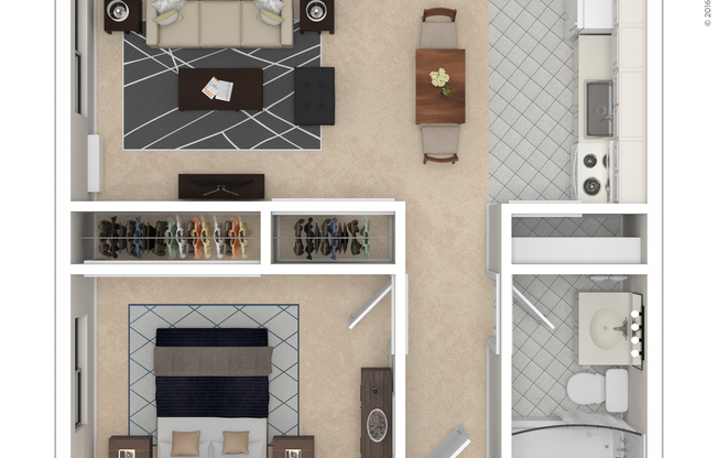 1 bed, 1 bath, 450 sqft, $1,359