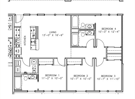 4 beds, 3 baths, 1,263 sqft, $3,324, Unit 309 [Furnished]