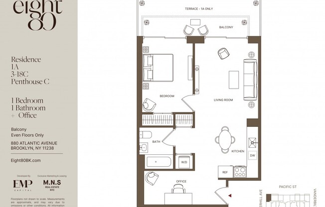 1 bed, 1 bath, $4,267, Unit 5C