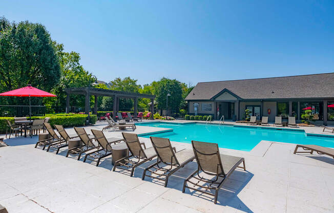 the swimming pool at our apartments
