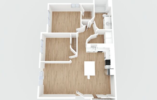 2 beds, 1 bath, 913 sqft, $1,900, Unit B-306