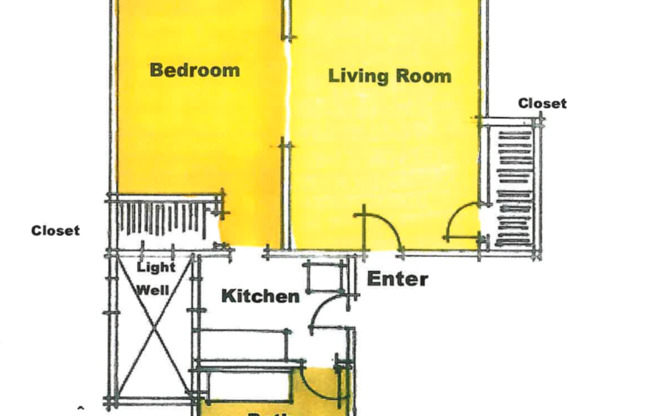 1 bed, 1 bath, 572 sqft, $925