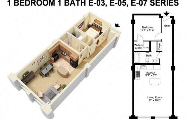 1 bed, 1 bath, 965 sqft, $1,516