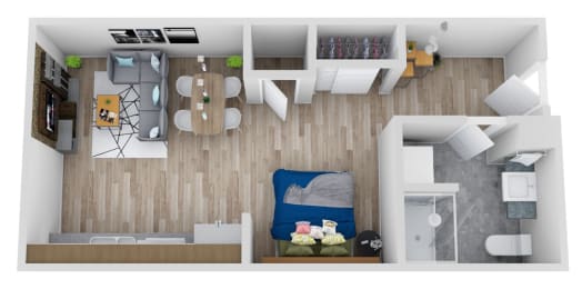 Studio, 1 bath, 479 sqft, $1,450