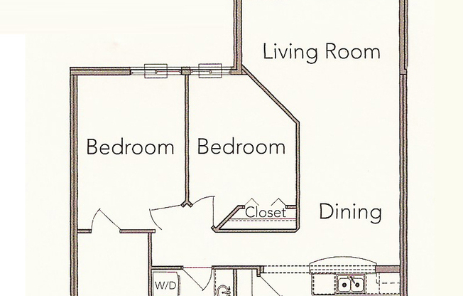 2 beds, 1 bath, 1,100 sqft, $1,465, Unit 108