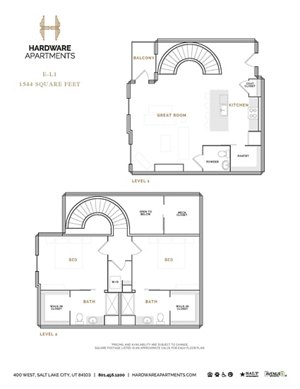 2 beds, 2.5 baths, 1,678 sqft, $3,599