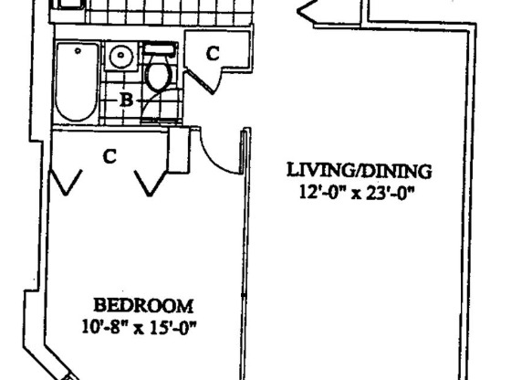1 bed, 1 bath, 670 sqft, $3,800, Unit 16H