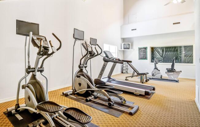 Cardio area in Windrush Apartment Homes fitness center