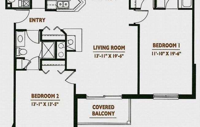2 beds, 2 baths, 1,300 sqft, $2,270, Unit 02 2215 C