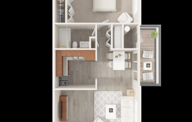 1 bed, 1 bath, 630 sqft, $1,260