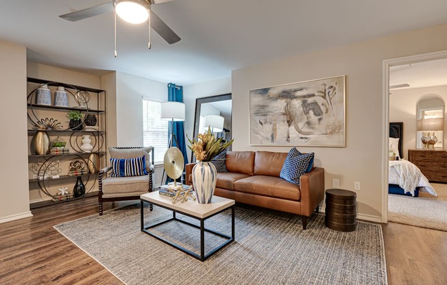 Living Room Interior at Knox Allen Station, Allen, TX, 75002