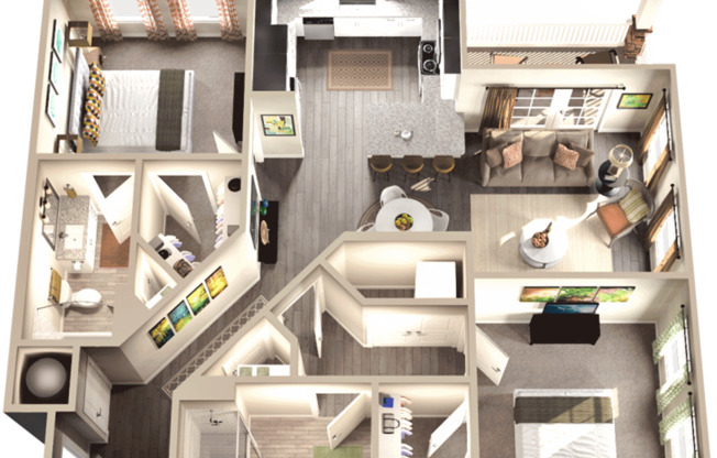 2 beds, 2 baths, 1,183 sqft, $1,664, Unit 6301