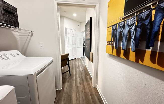 our apartments have a laundry room with a washer and dryer