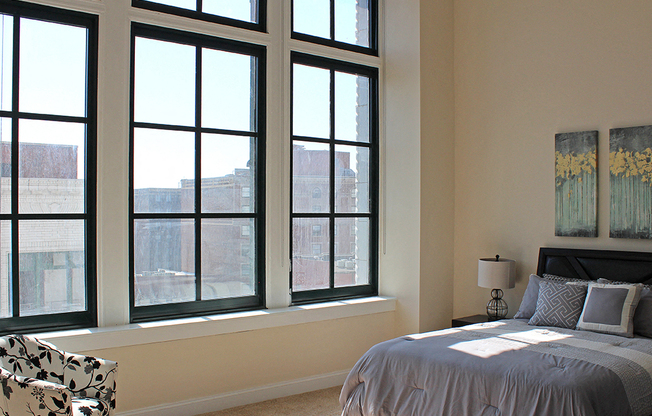 Bedroom With Plenty Of Natural Lights at Residences at Halle, Cleveland, OH