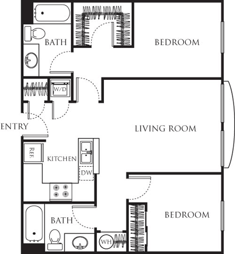 2 beds, 2 baths, 825 sqft, $2,838, Unit 222