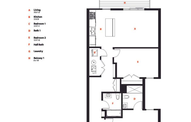 2 beds, 2 baths, 1,137 sqft, $3,295, Unit 208