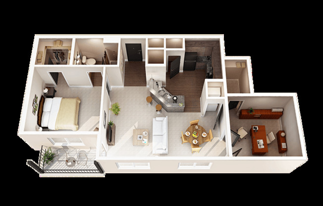 1 bed, 1 bath, 1,052 sqft, $1,854