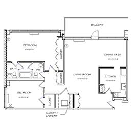 2 beds, 1.5 baths, 1,223 sqft, $2,567