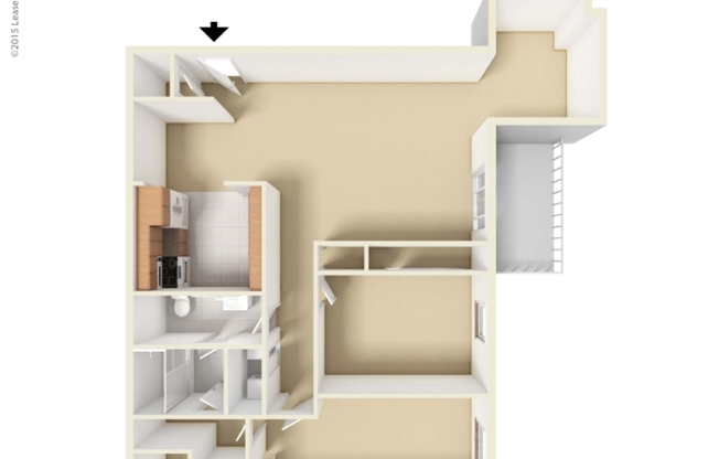 2 beds, 2 baths, 1,127 sqft, $1,605