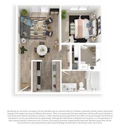 1 bed, 1 bath, 696 sqft, $1,401