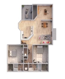 2 beds, 2 baths, 1,016 sqft, $1,801