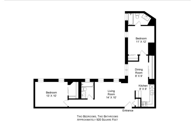 2 beds, 2 baths, 1,000 sqft, $1,995, Unit 806