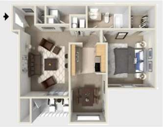 1 bed, 1 bath, 778 sqft, $1,400