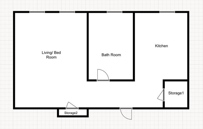 Studio, 1 bath, 302 sqft, $2,450, Unit 22
