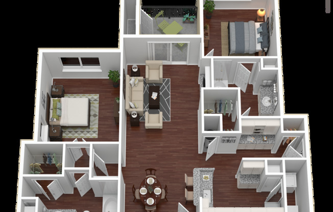 2 beds, 2 baths, 1,488 sqft, $2,352