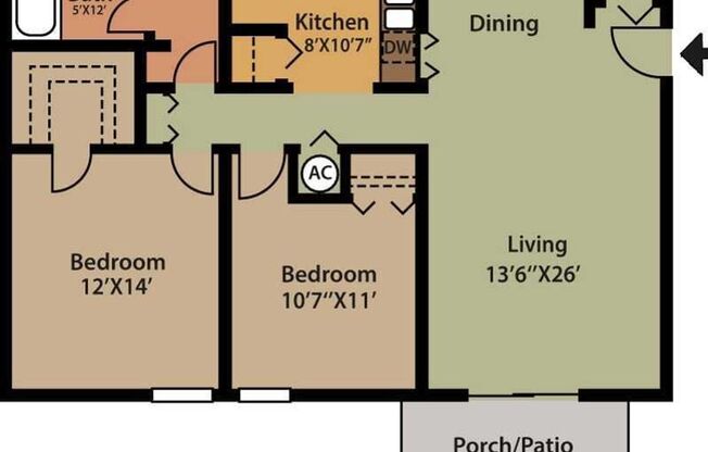 1 bed, 1 bath, $1,059