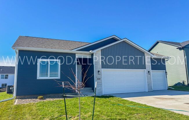 Brand New 4 Bedroom, 3 Bath 3 car garage Home in Waukee. Short term lease available!