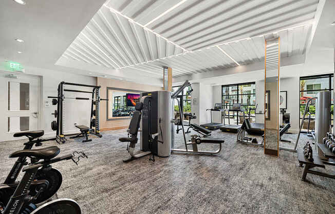Fitness center designed for every workout style, featuring cardio machines, free weights, and modern strength equipment