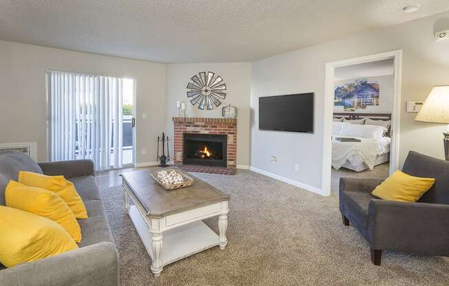 Modern Living Room at The Glen at Briargate, Colorado Springs, CO, 80920