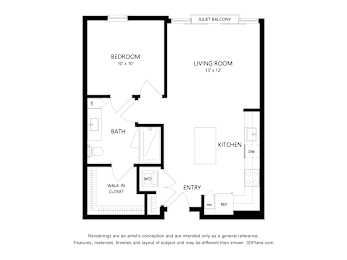 1 bed, 1 bath, 743 sqft, $2,725