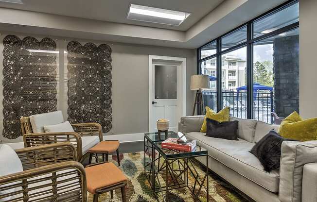 Modern Living Room at Residence at Tailrace Marina, Mount Holly, NC