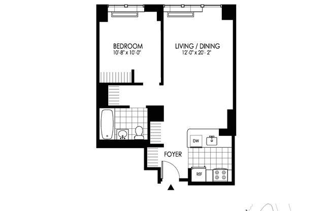 1 bed, 1 bath, $3,914, Unit 1502