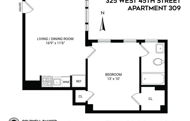 1 bed, 1 bath, $3,500, Unit 309