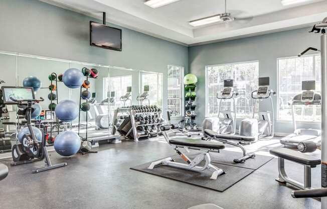 Austin, TX Apartments for Rent – Nolina Flats Fitness Center With Exercise Bike, Treadmills, and Ellipticals