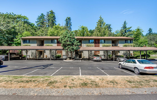 Parking Lot Front at Whispering Brook Apartments, Des Moines, WA,98198