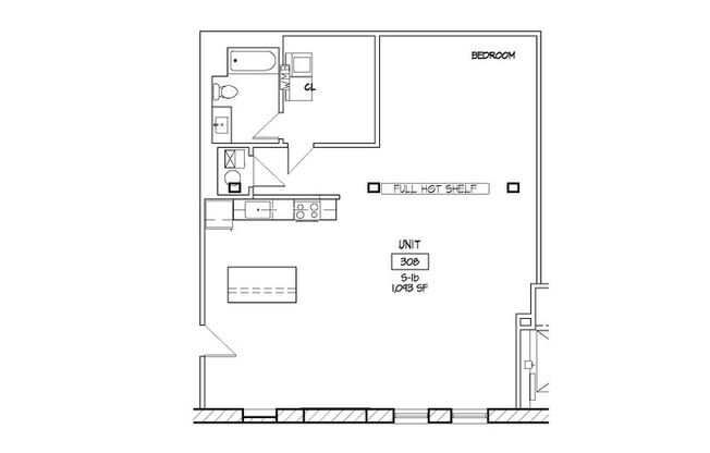 1 bed, 1 bath, 1,093 sqft, $1,575, Unit 308